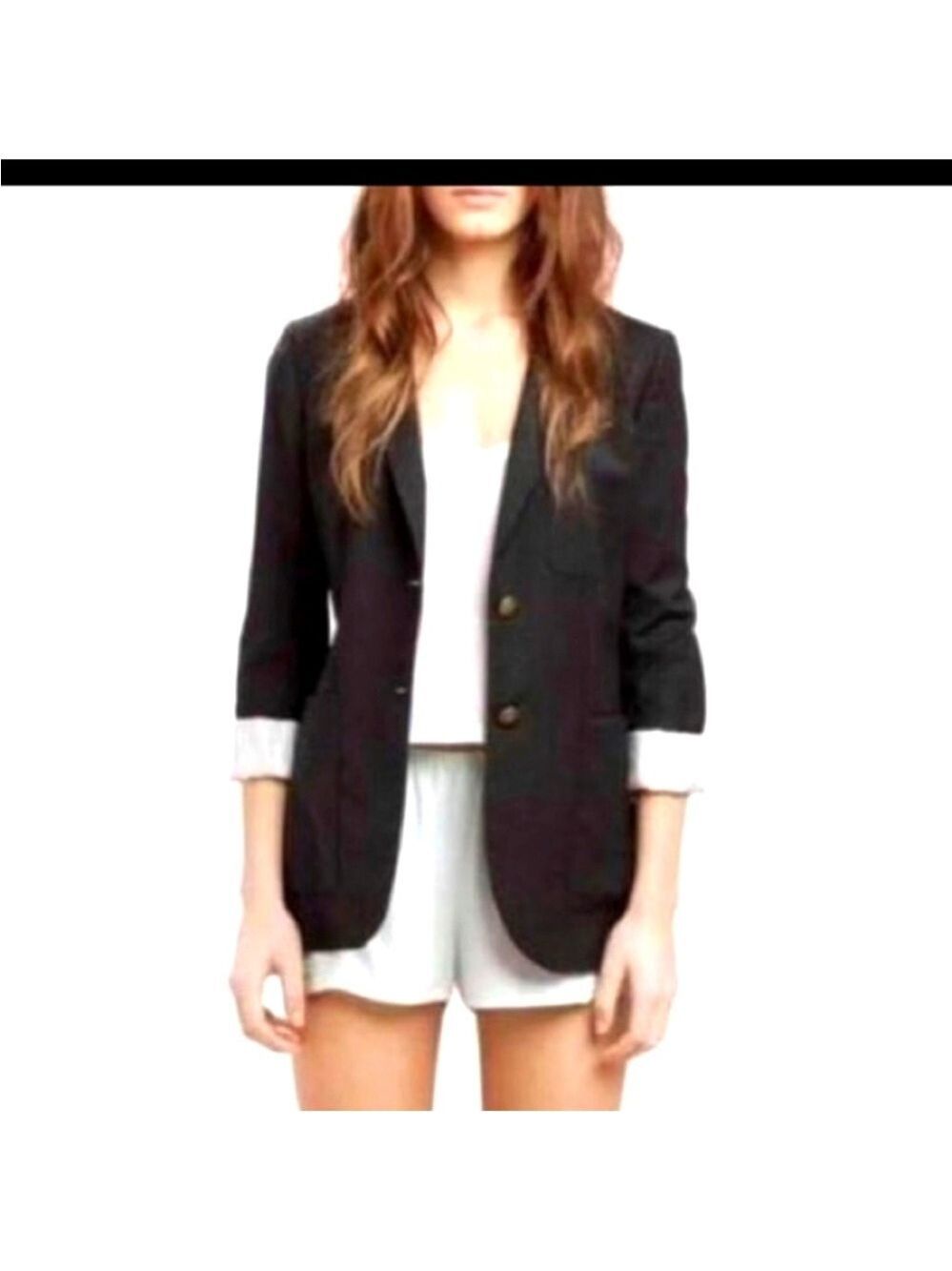Talula Black Blazer with Notched Lapels size 6